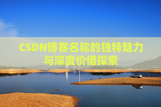 CSDN博客名称的独特魅力与深度价值探索